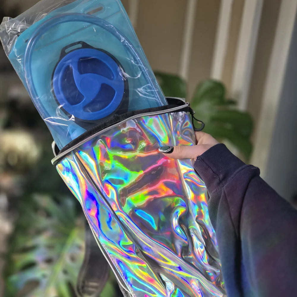 Holographic Backpack with Black Straps - Picture 4 of 4